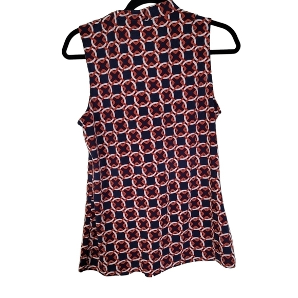 Banana Republic Dark Blue and Orange Sleeveless Top US M - Picture 2 of 5